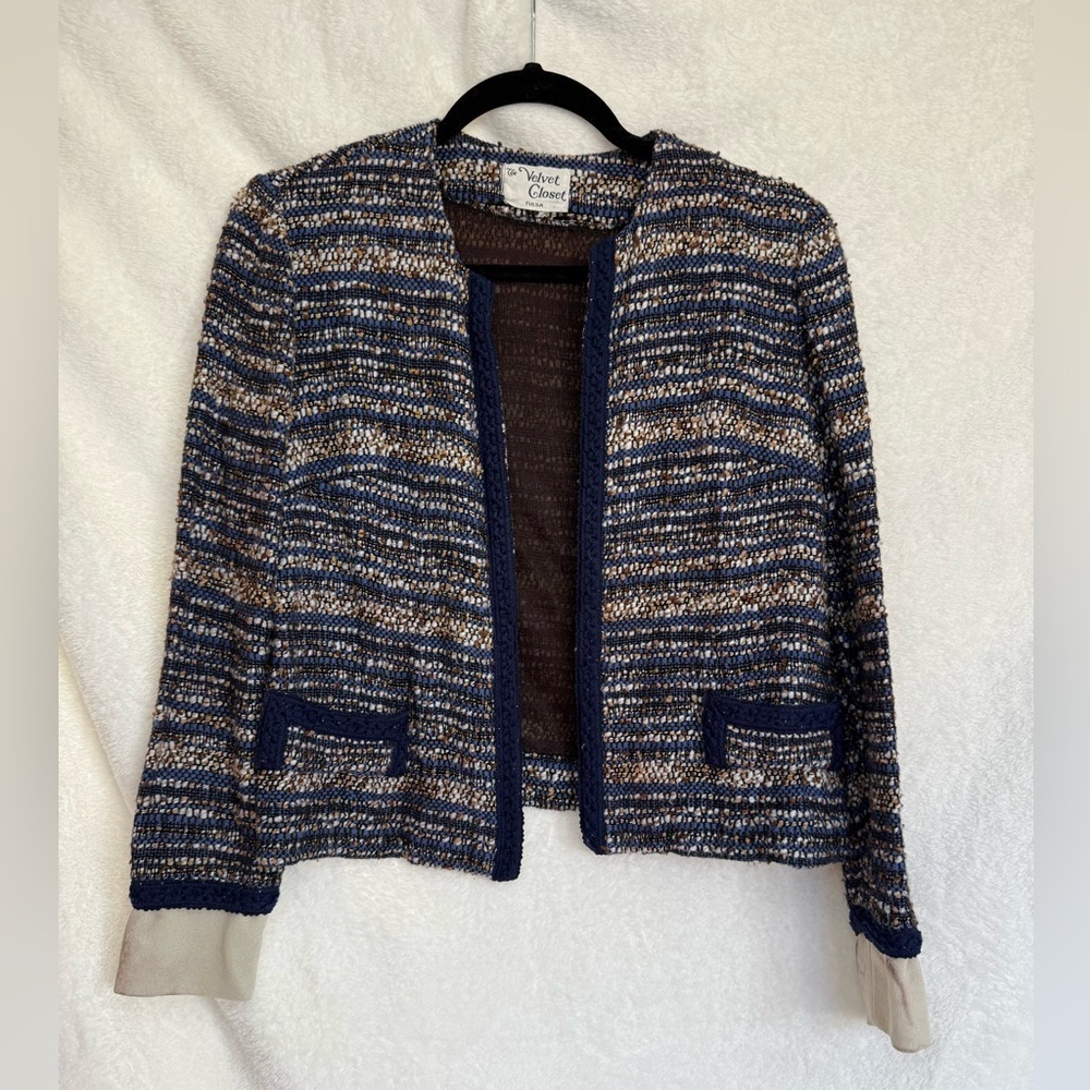 Vintage Tweed Open Blazer - Picture 2 of 11